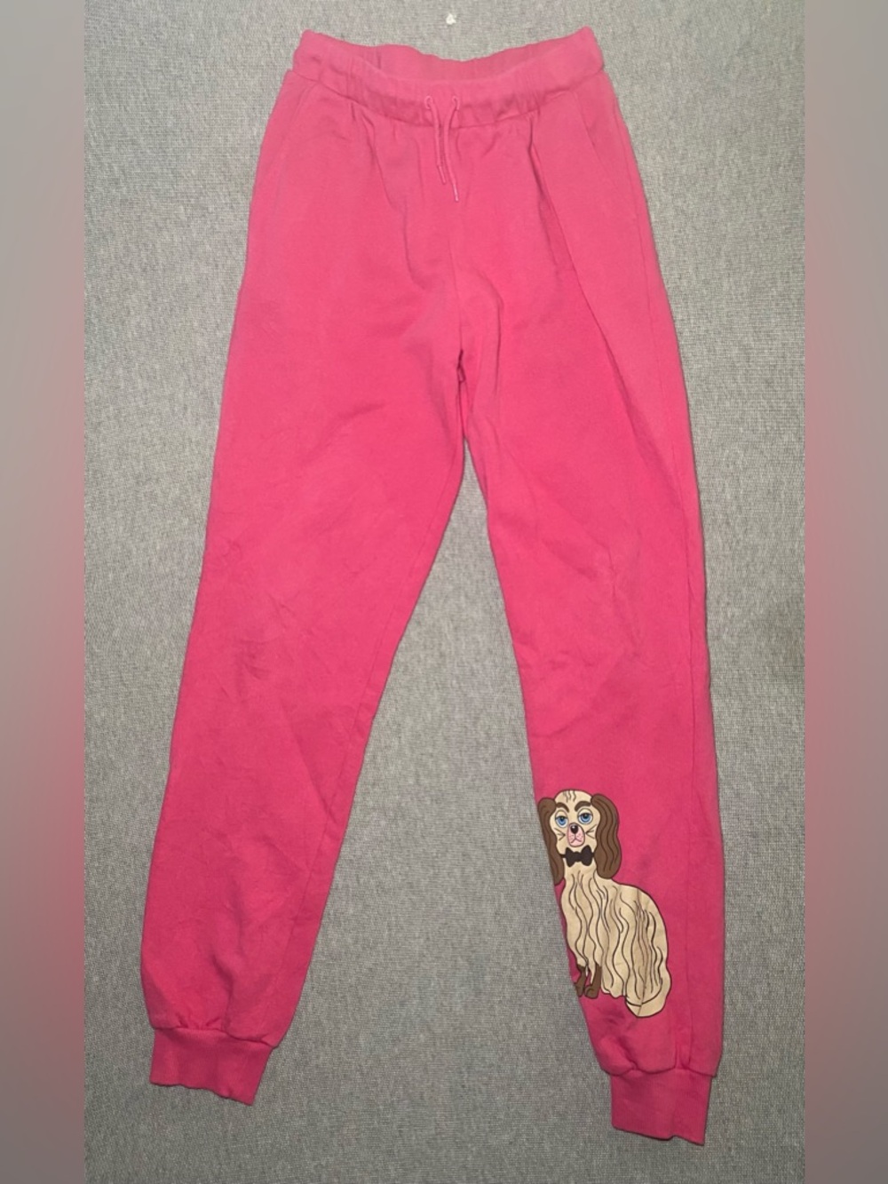 Mini Rodini Dashing Dog Joggers Pink Girls Size 9-11  Euro 140/146